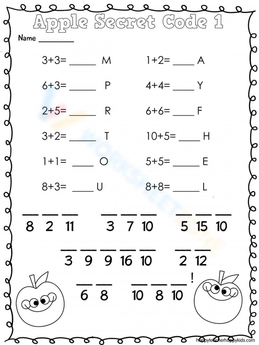Free Printable Crack The Code Worksheet For Students Worksheets 