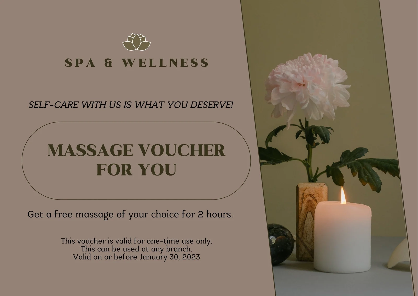 Free Printable Customizable Spa Gift Certificate Templates Canva