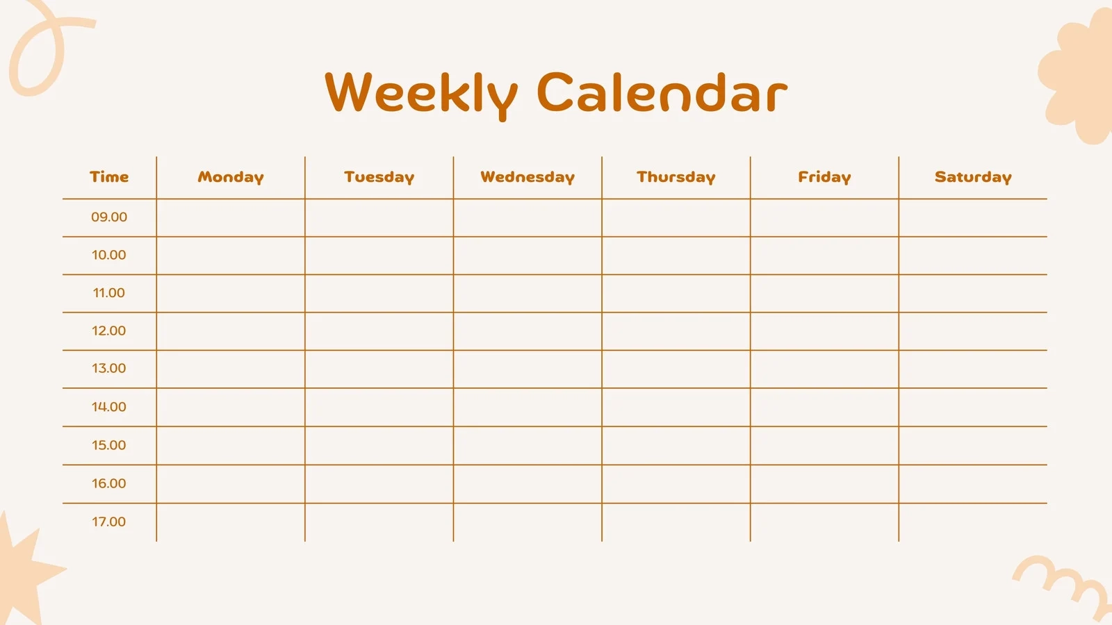 Printable Calendar Times Blank Days