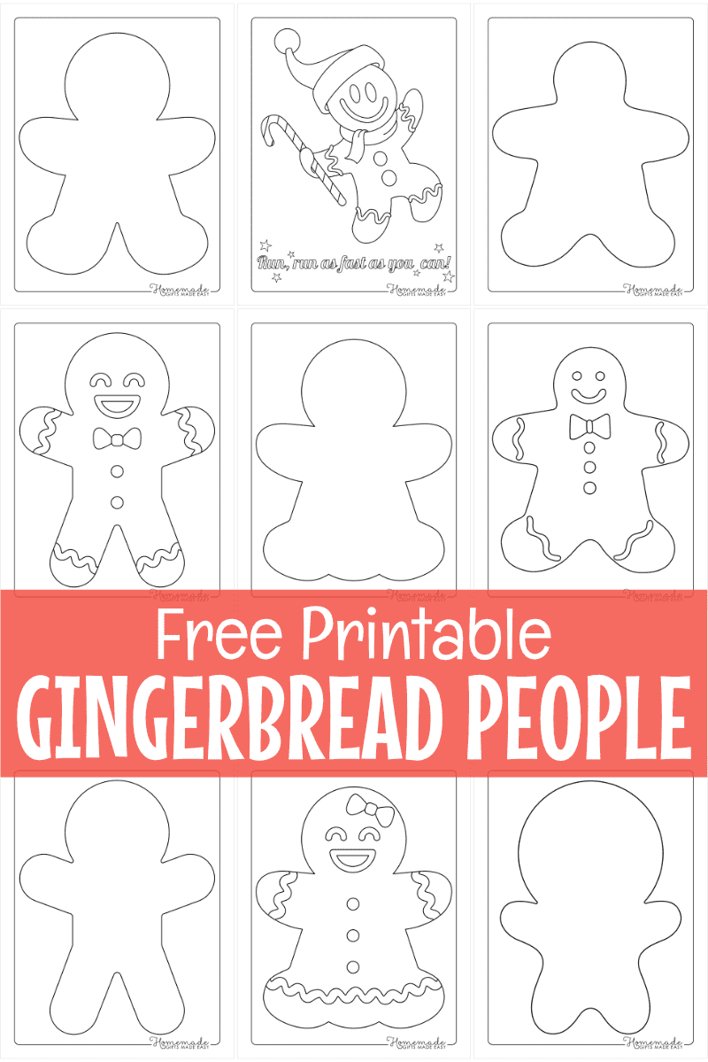 Printable Gingerbread Man Template