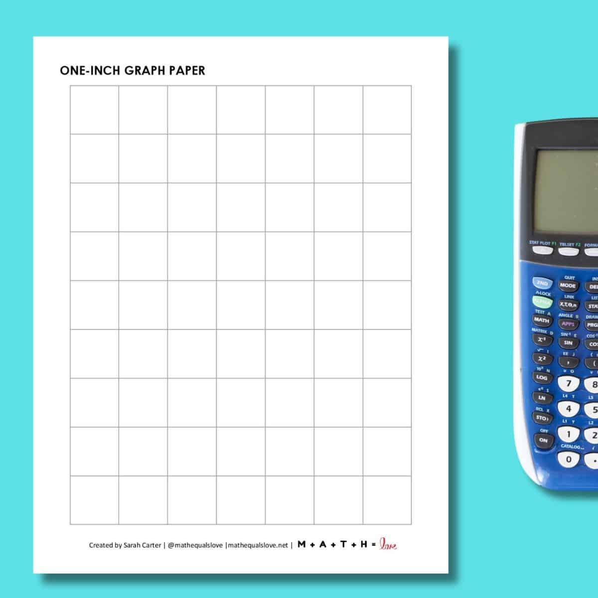 1 Inch Square Graph Paper Printable