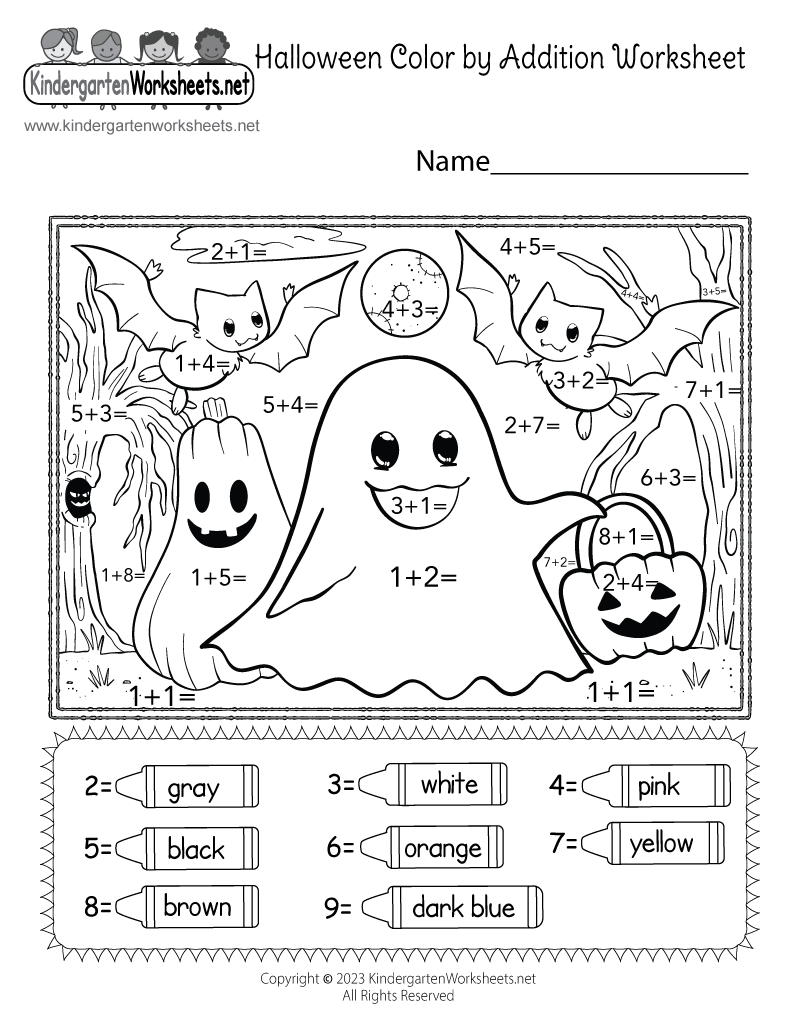 Free Printable Halloween Math Worksheets
