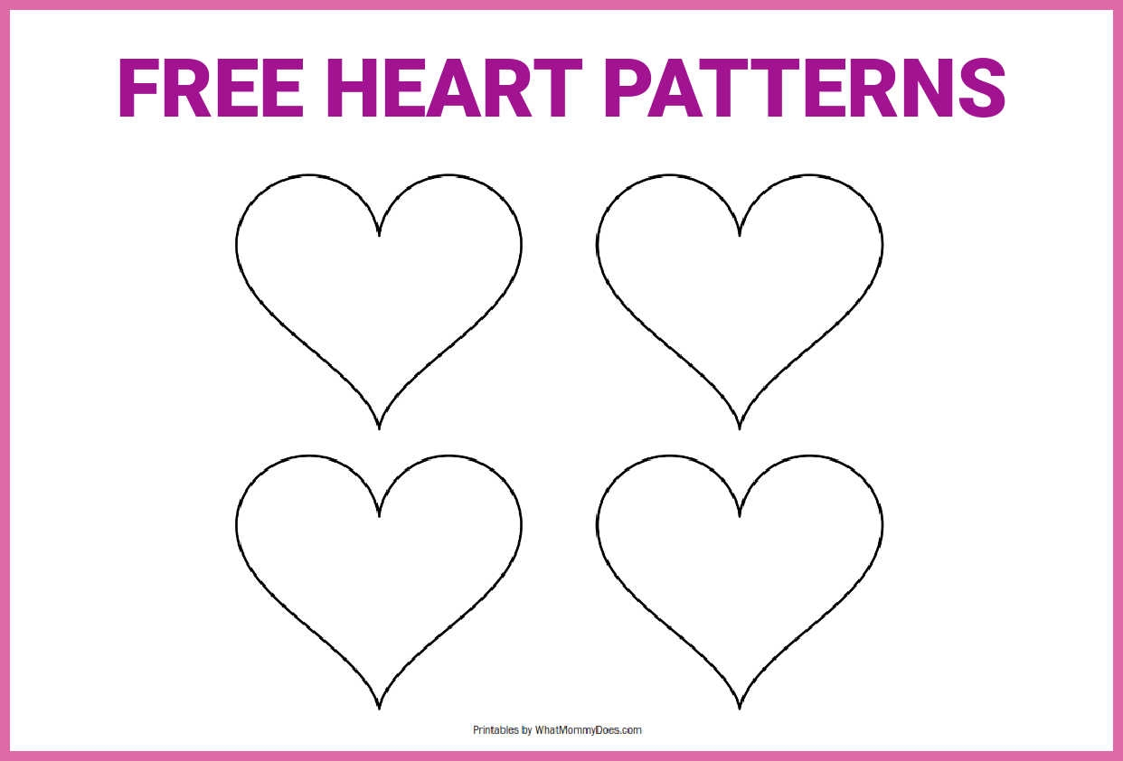 Extra Large Heart Template Printable