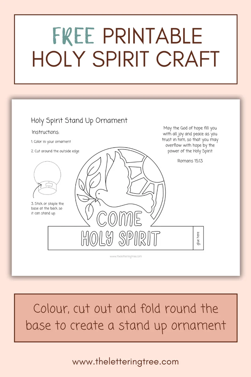 Free Printable Holy Spirit Craft For Pentecost The Lettering Tree