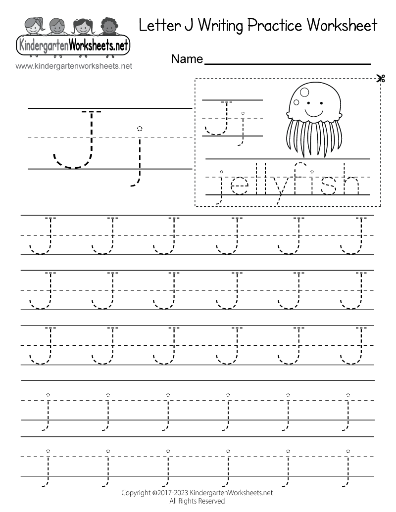 Letter J Printable Worksheets
