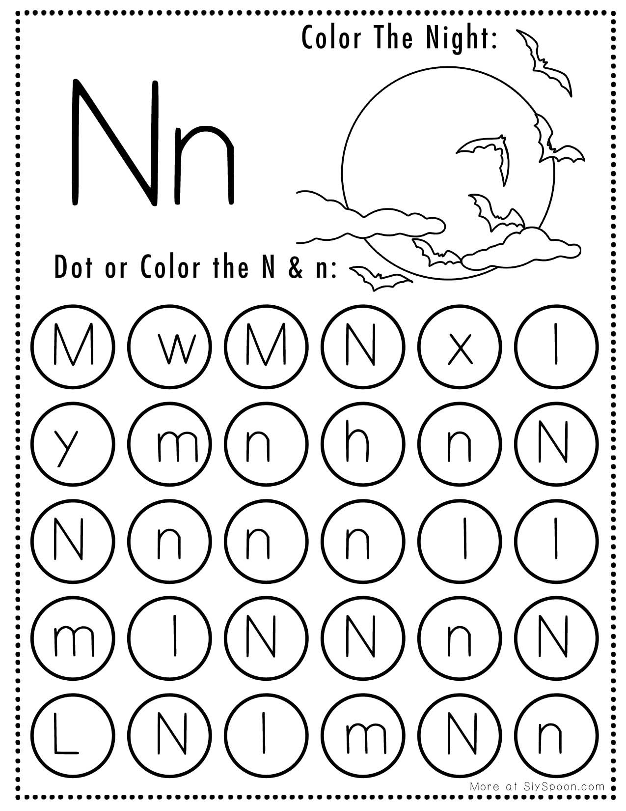 Free Printable Letter N Worksheets Preschool
