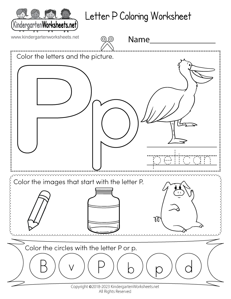 Free Printable Letter P Worksheets