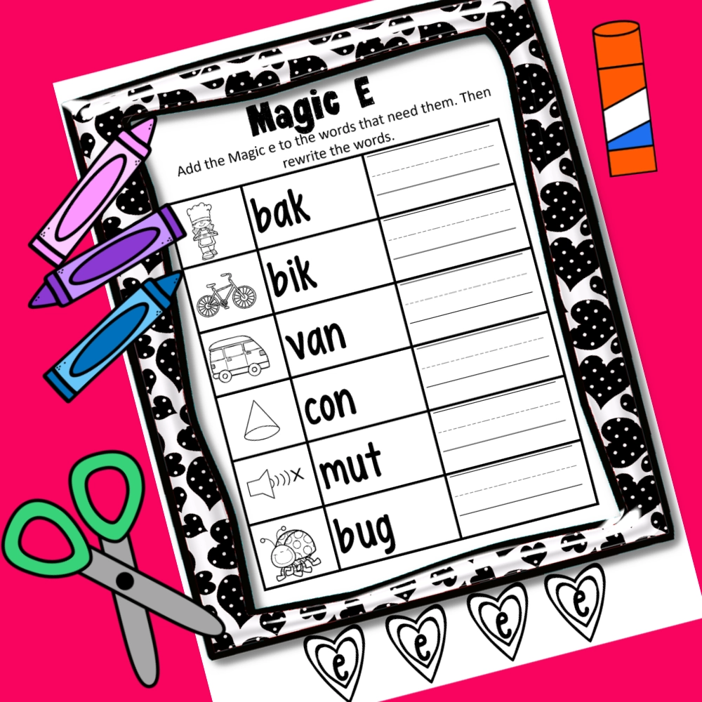 Silent E Syllables Worksheets Free Printable