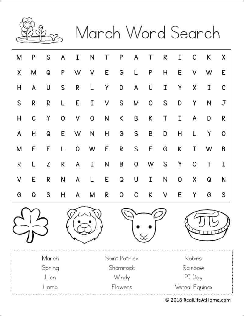 Free Printable March Worksheets