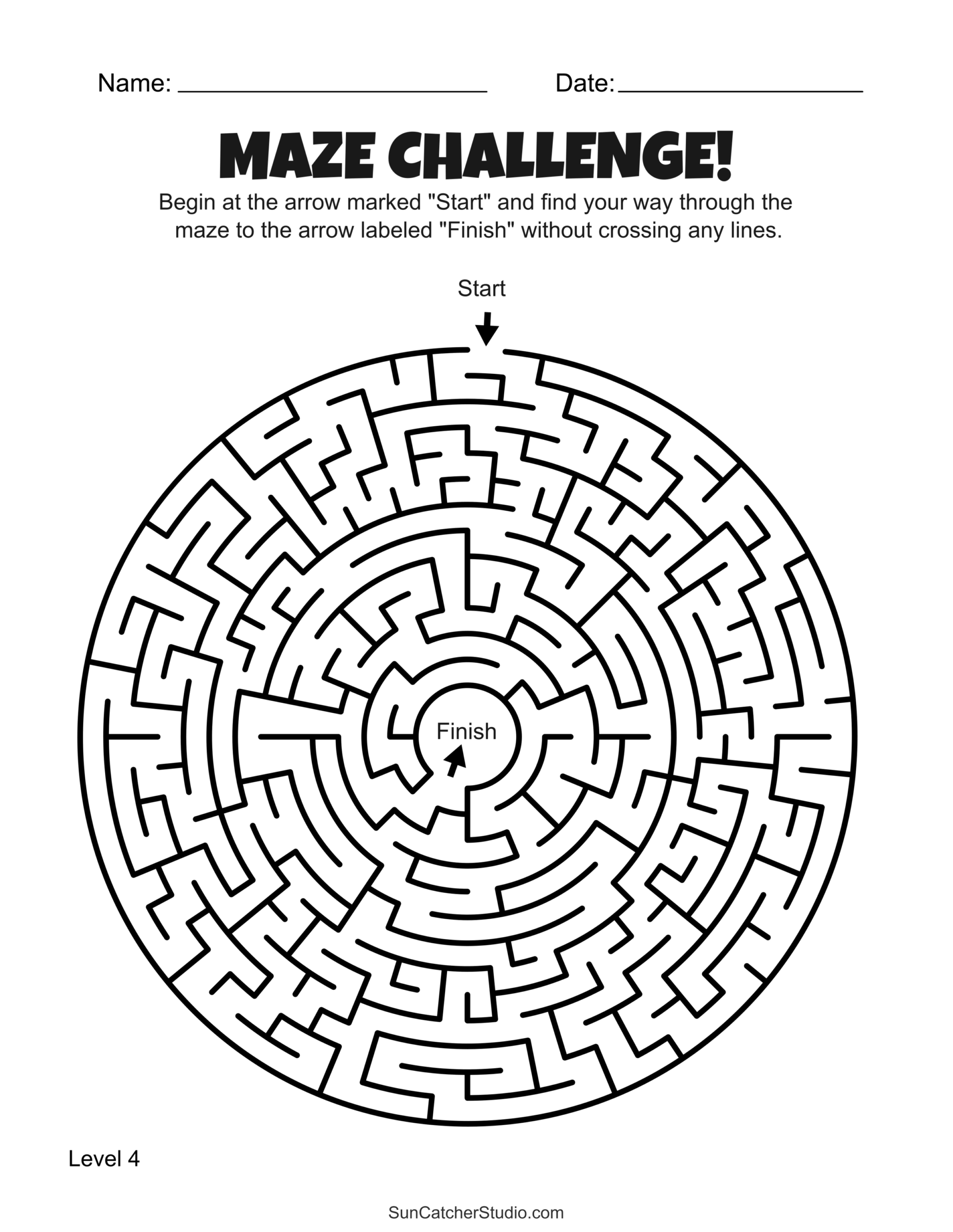 Free Printable Maze Game Worksheets