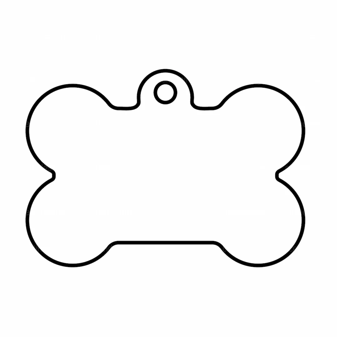 Free Printable Printable Dog Bone Name Tags Blank Dog Bone Tag 