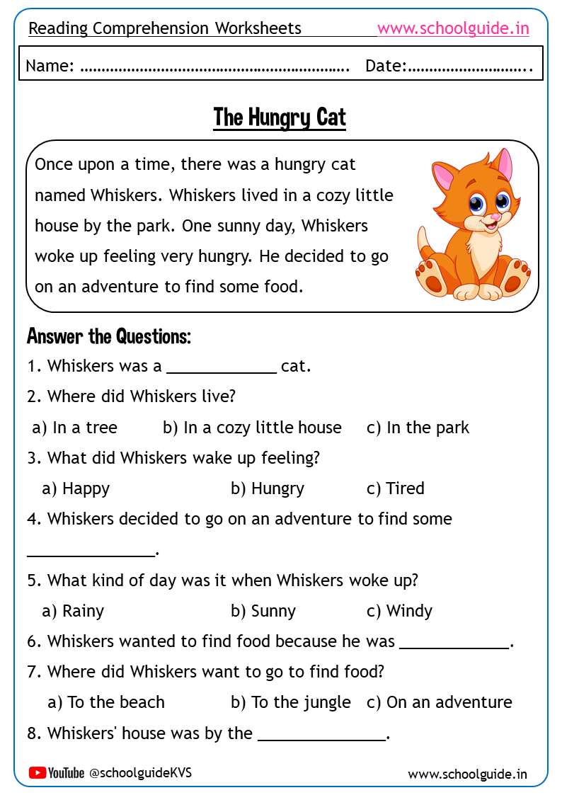 Free Printable Reading Comprehension Worksheets These Worksheets 