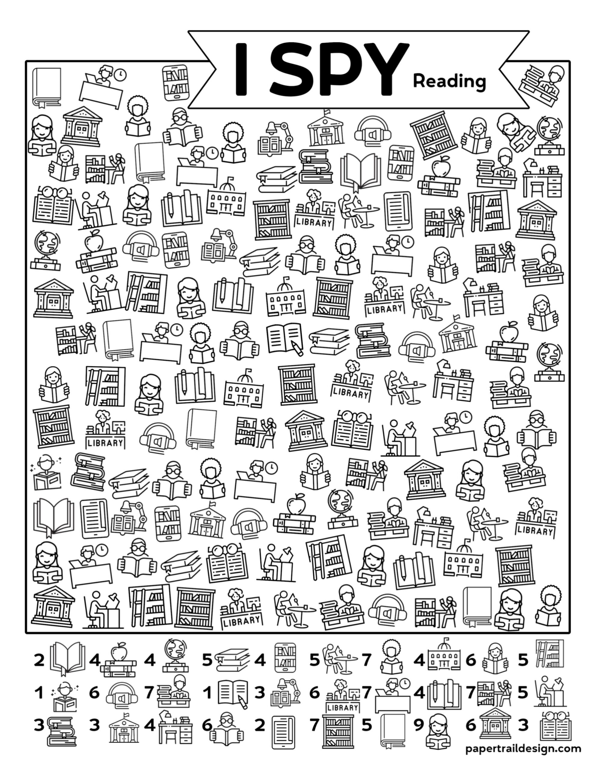 Printable Library Activity Worksheets