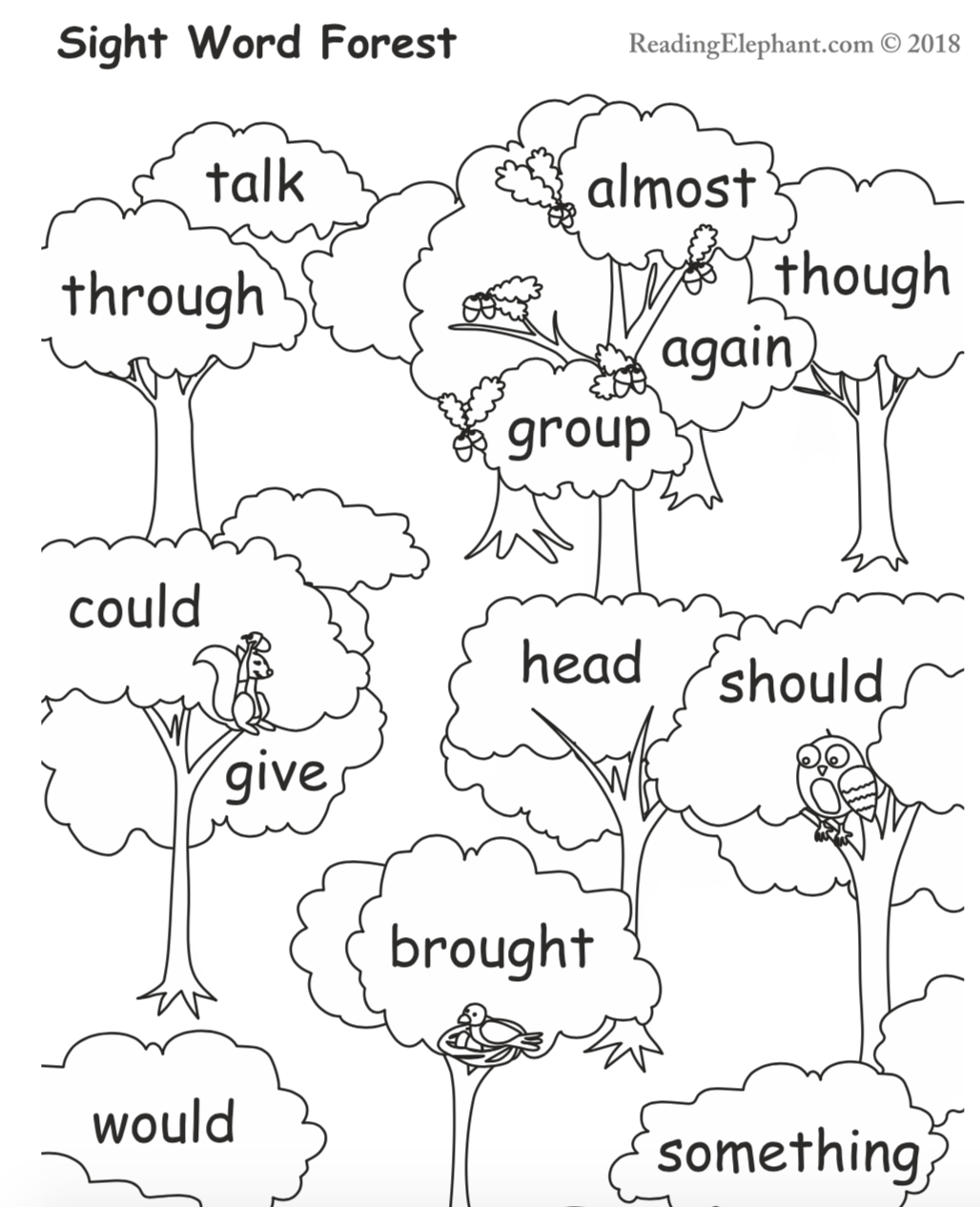 Sight Words Free Printable Worksheets