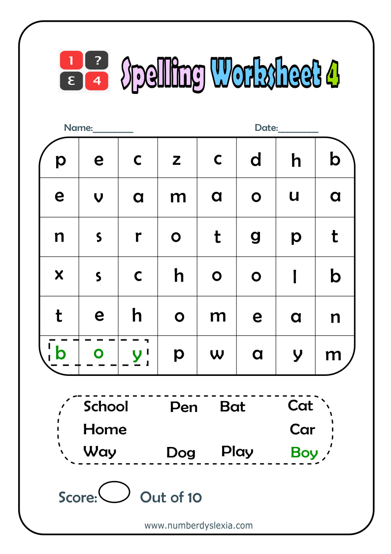 Free Printable Spelling Worksheets For Grade 1 To 4 PDF Number 