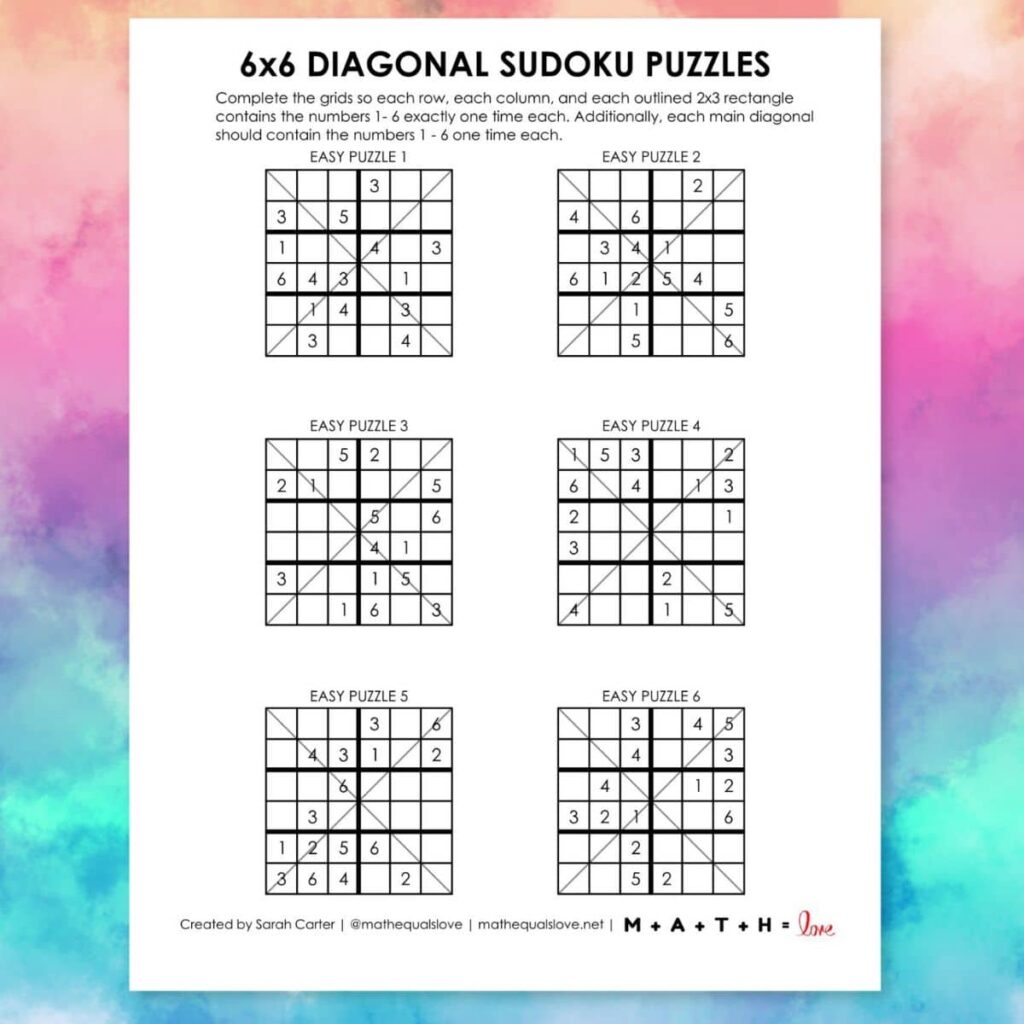 Medium Sudoku Puzzles Printable Pdf