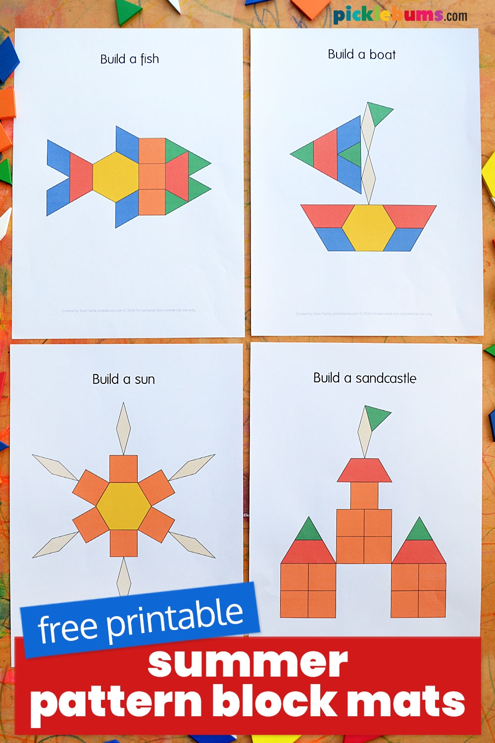 Free Pattern Block Printables