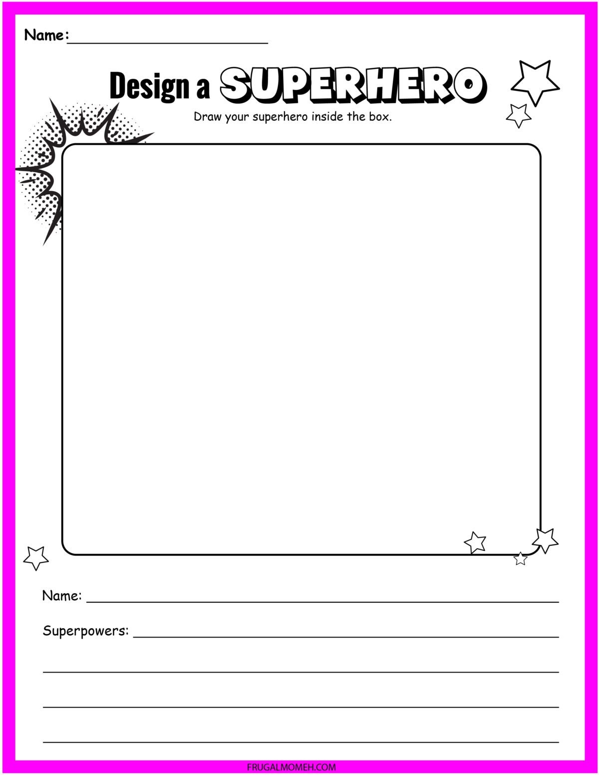 Free Printable Superhero Worksheets For Kids