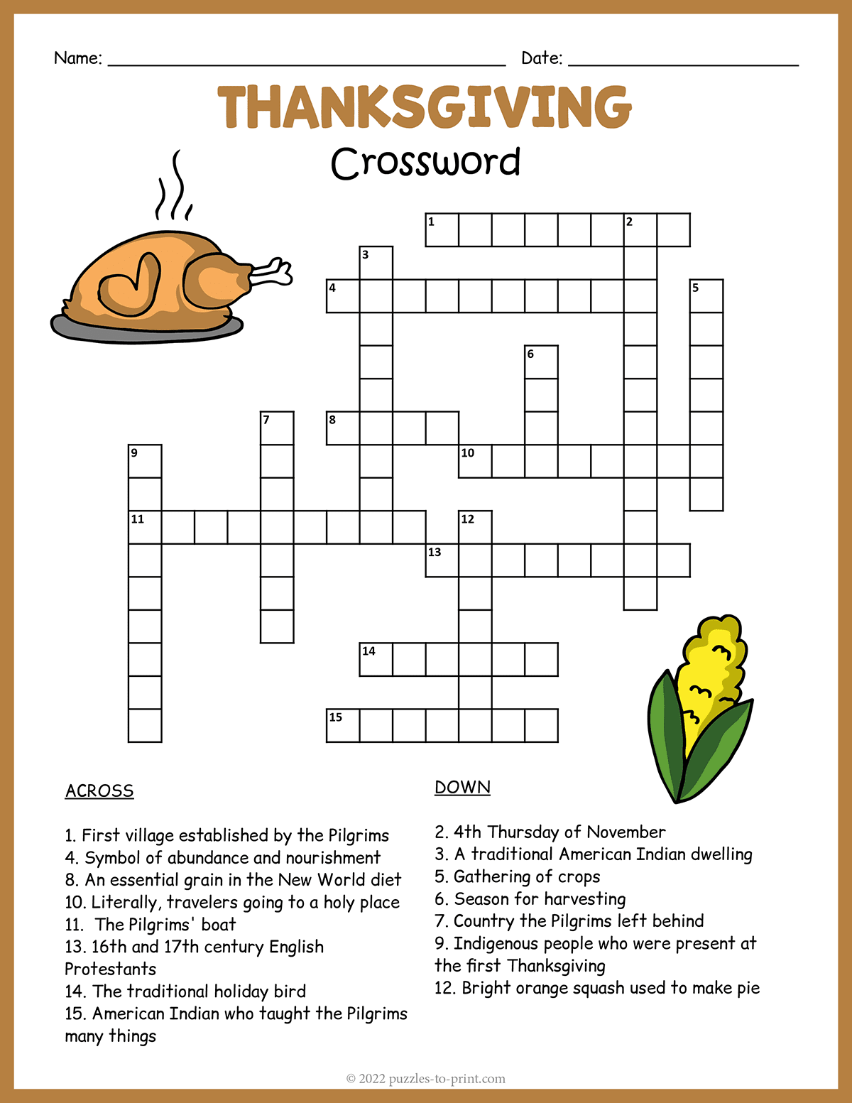 Free Crossword Puzzles Free Printable