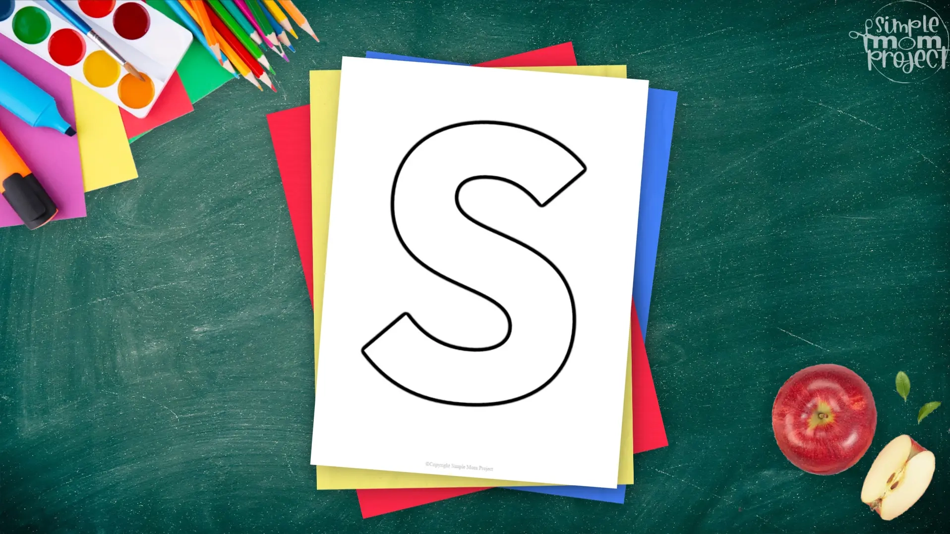 Free Printable Uppercase Letter S Template Simple Mom Project