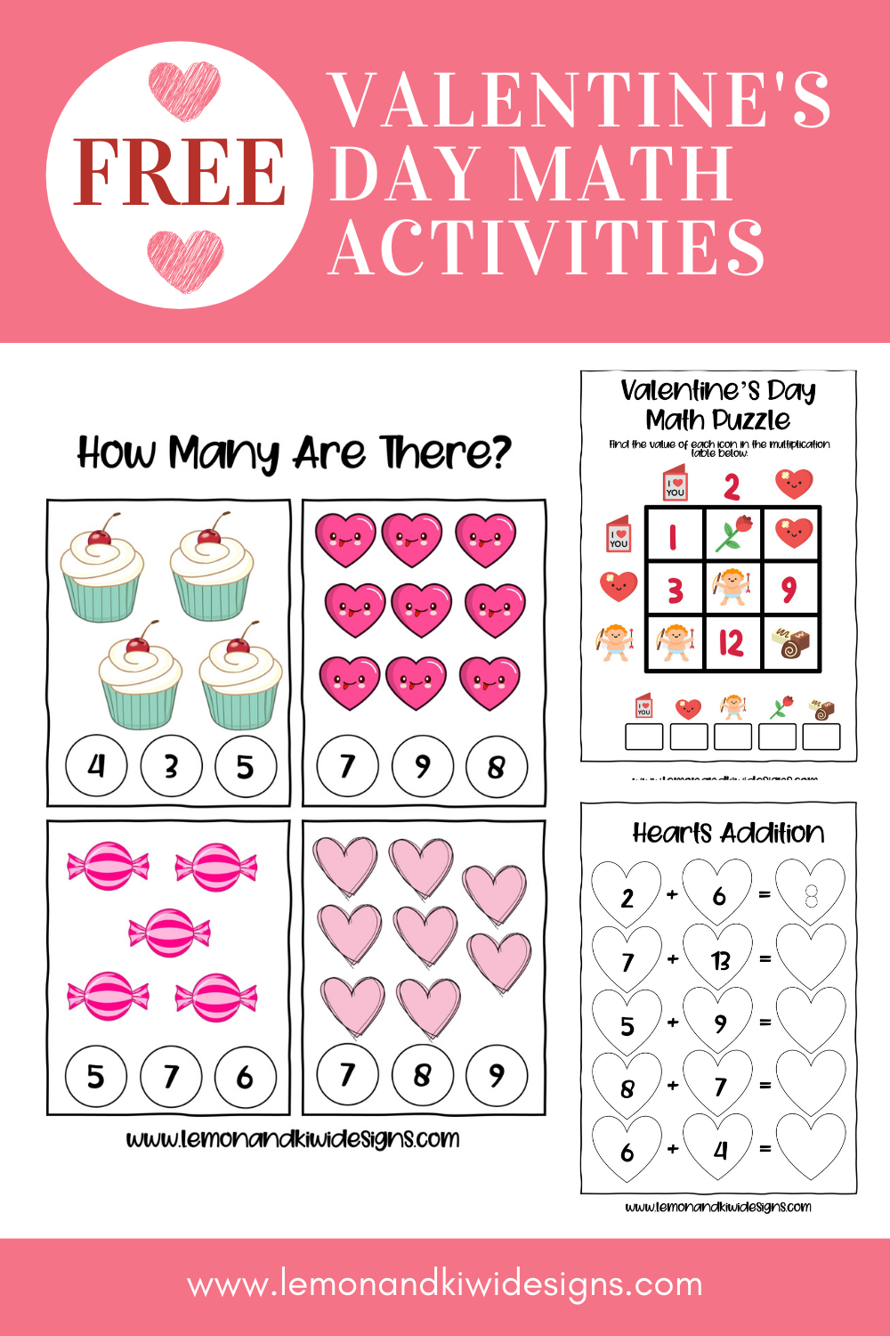 Free Printable Valentine's Day Math Worksheets