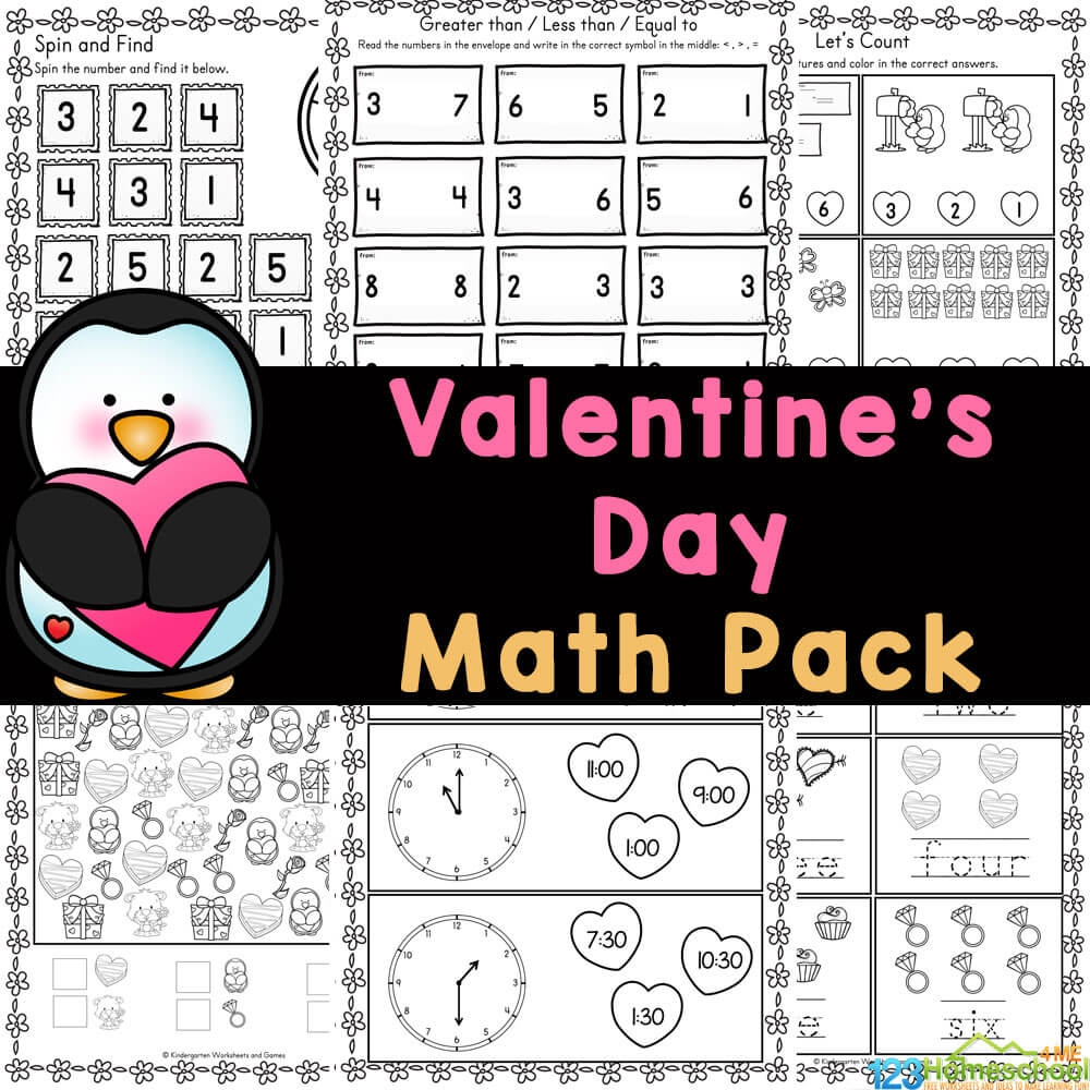 FREE Printable Valentines Day Math Worksheets Worksheets Library