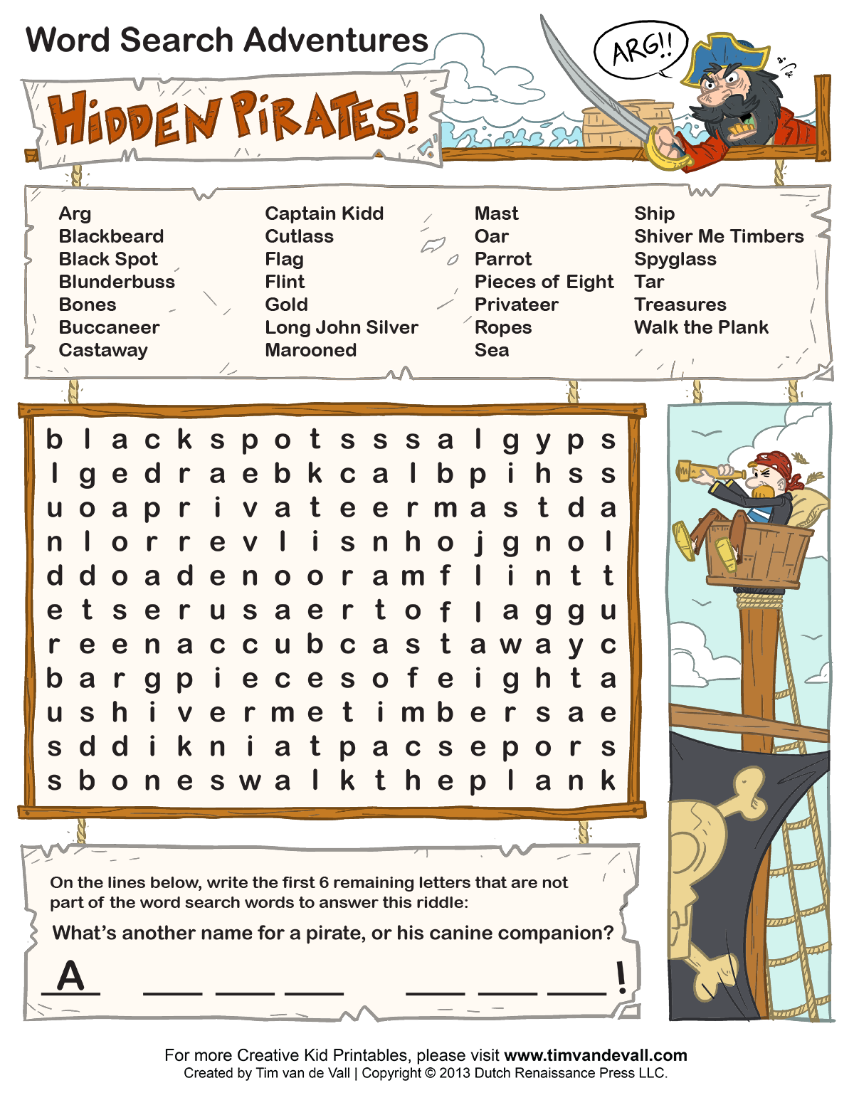 Free Printable Word Search Puzzles Kids