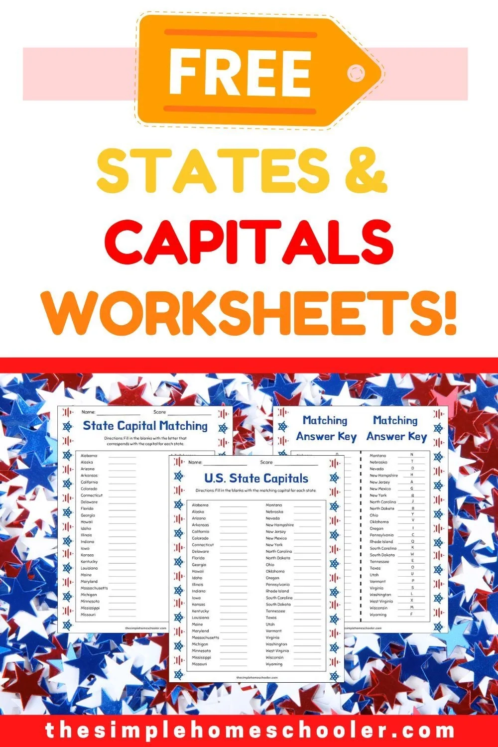 List Of States Printable Free Worksheet