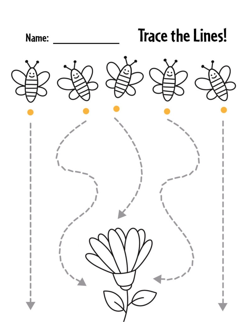 Tracing Straight Lines Preschool Printables