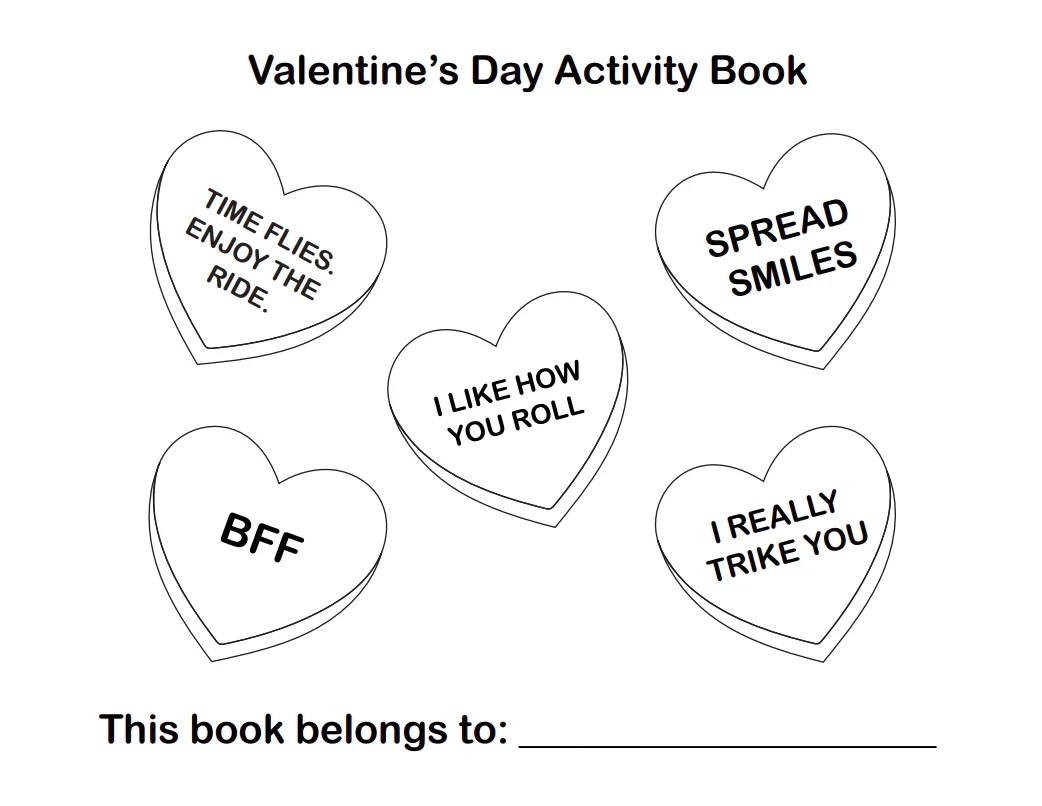 Free Valentine s Day Printable Activity Booklet Radio Flyer