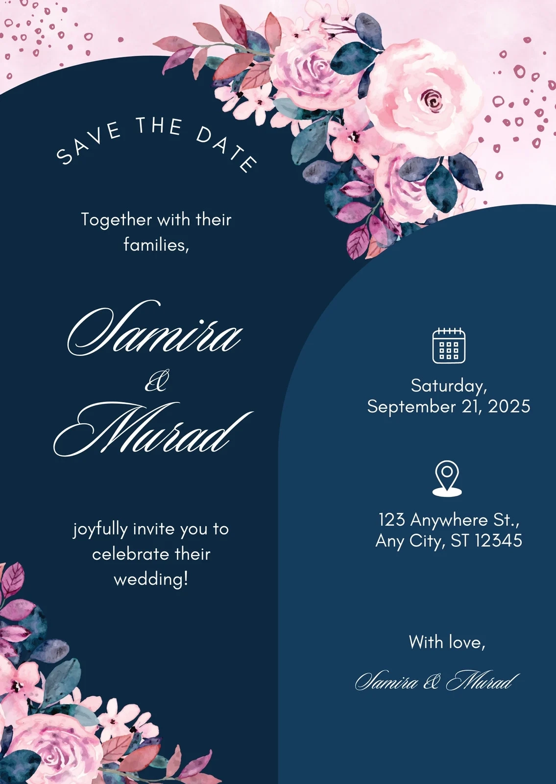 Free Printable Wedding Card Templates