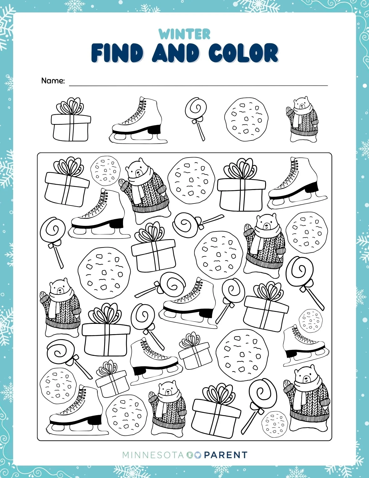 Winter Worksheets Printable
