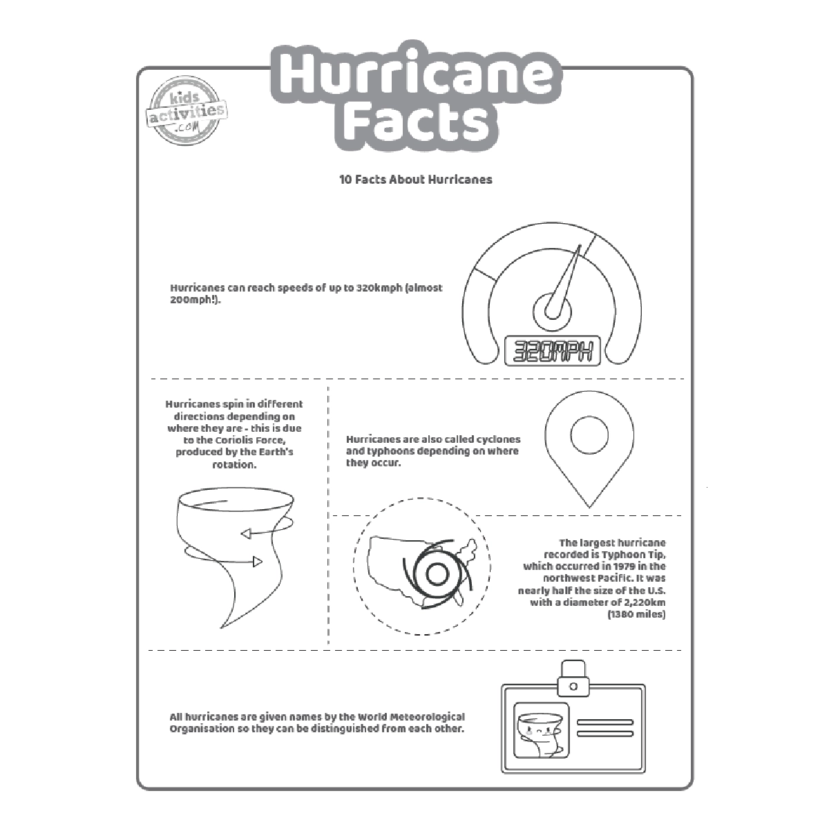 Free Printable Hurricane Worksheets