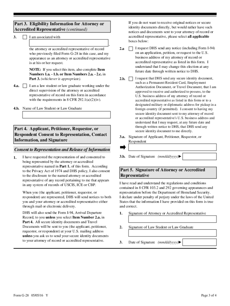 G 28 Form Immigration