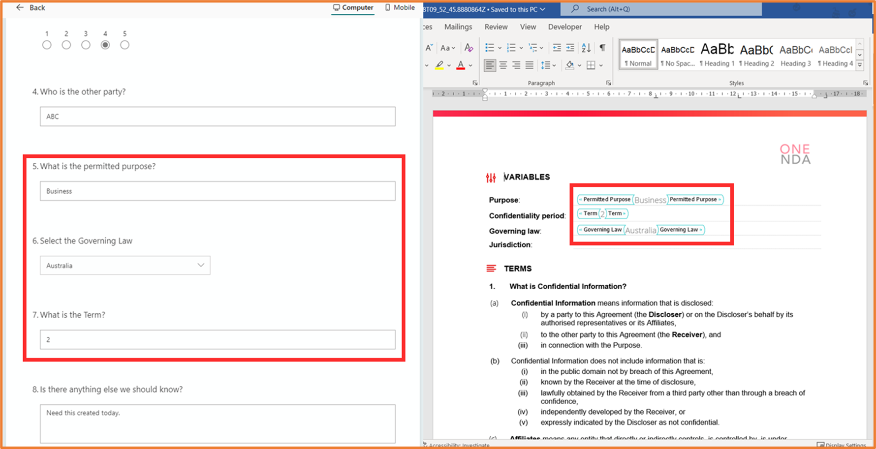 Generate Documents With Information Collected From Microsoft Forms 