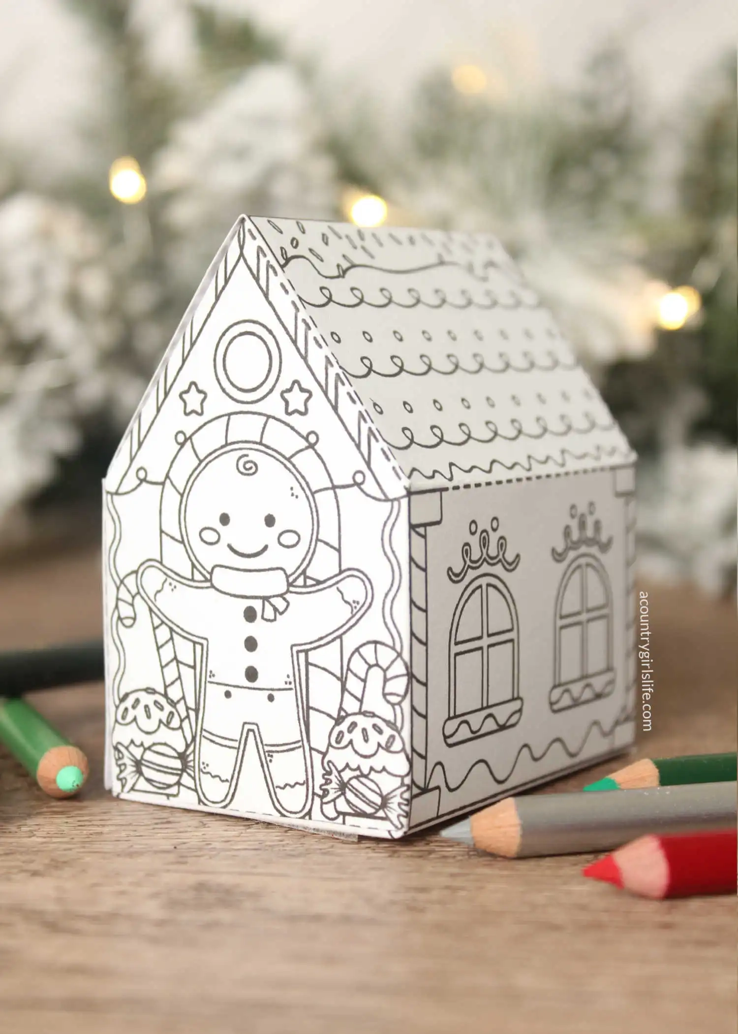 Printable Full Size Printable Gingerbread House Template