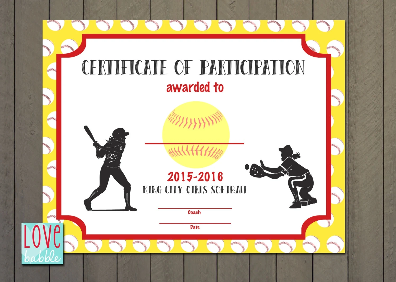 Free Printable Softball Certificate Template Free