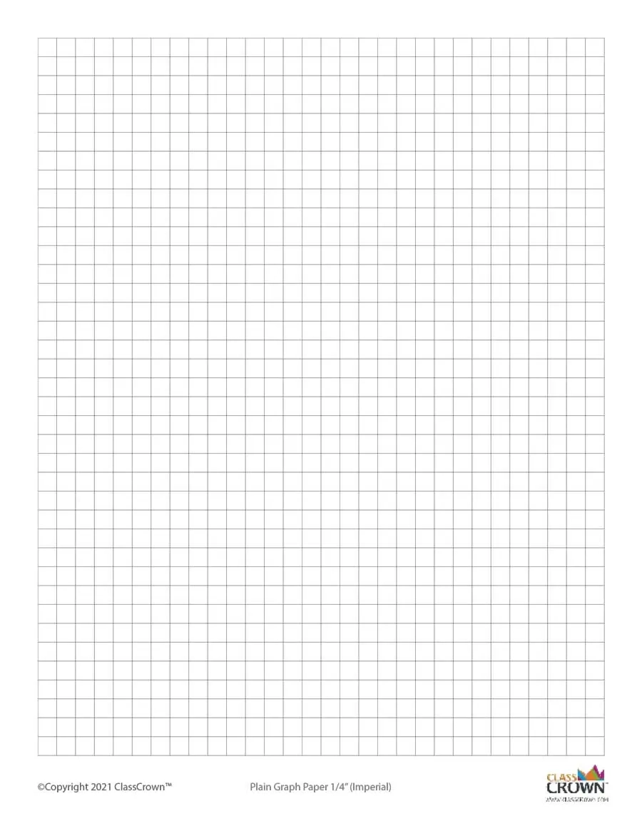 1/4 Printable Graph Paper Free