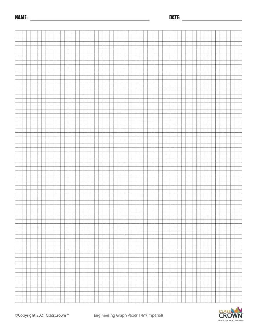 Graph Paper Printables ClassCrown