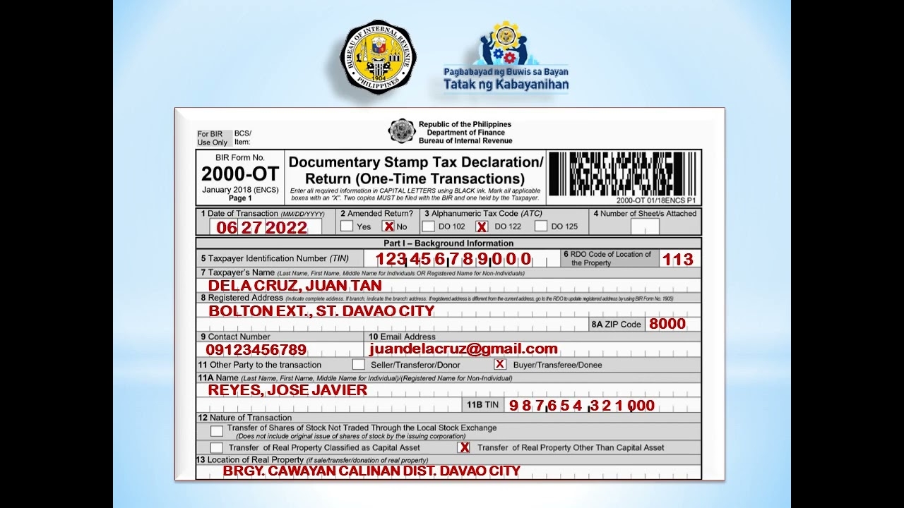 Form 2000 Bir Sample