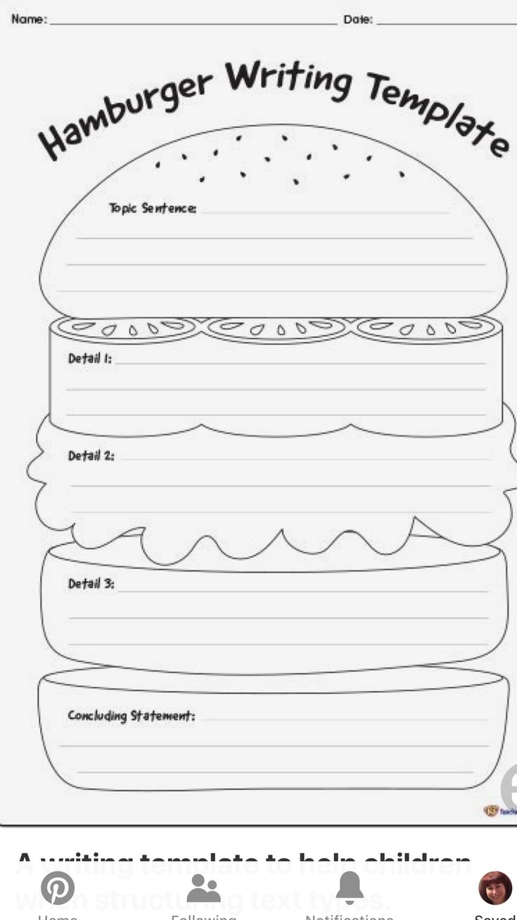 Printable Burger Template