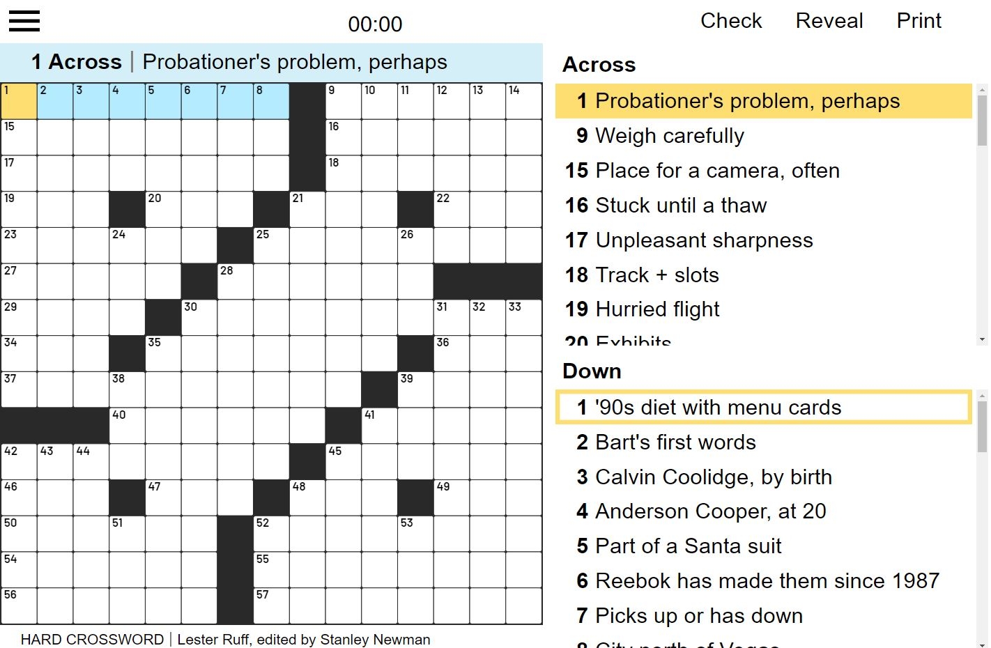 Hard Crossword Puzzles Online Free Printable
