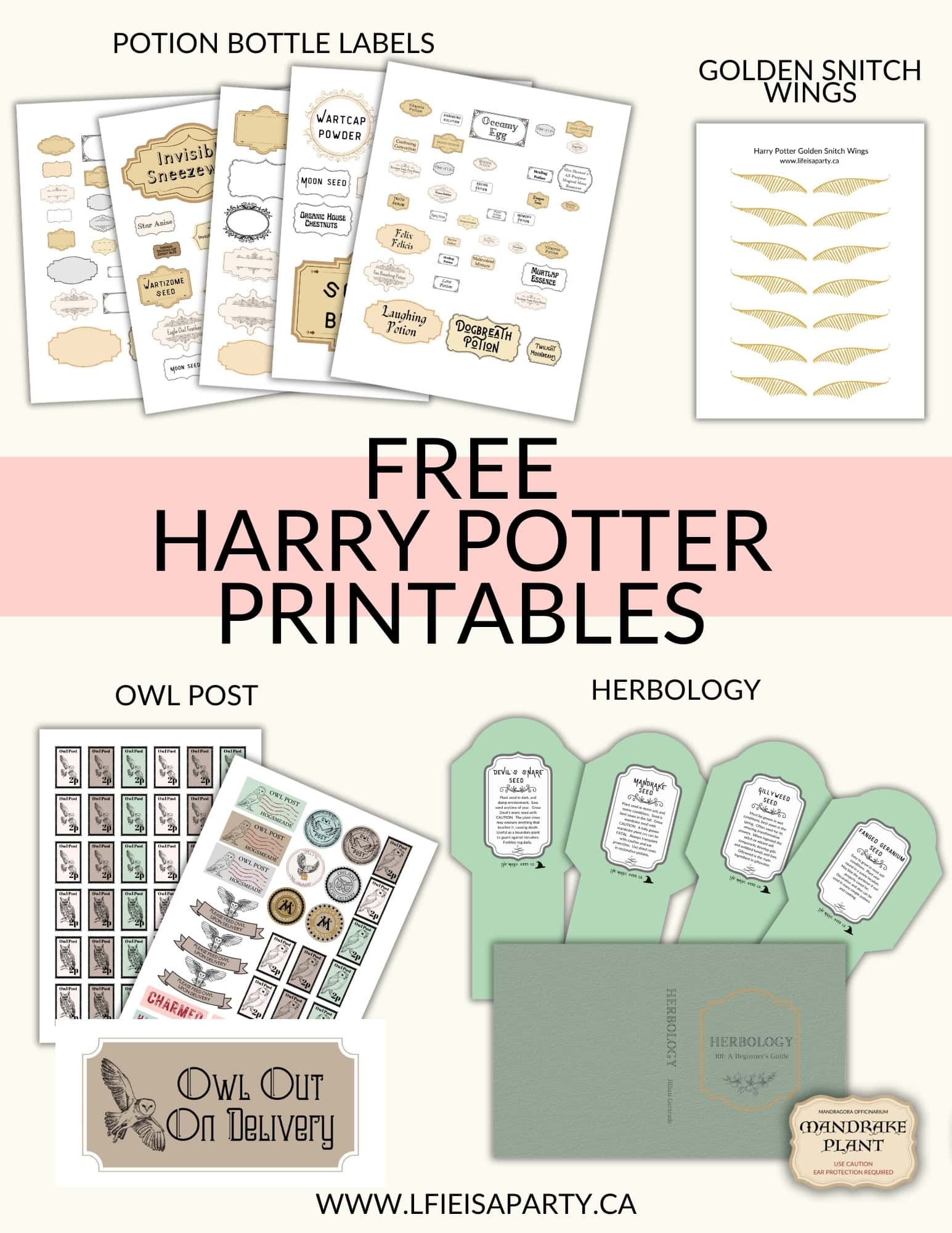 Harry Potter Free Printables