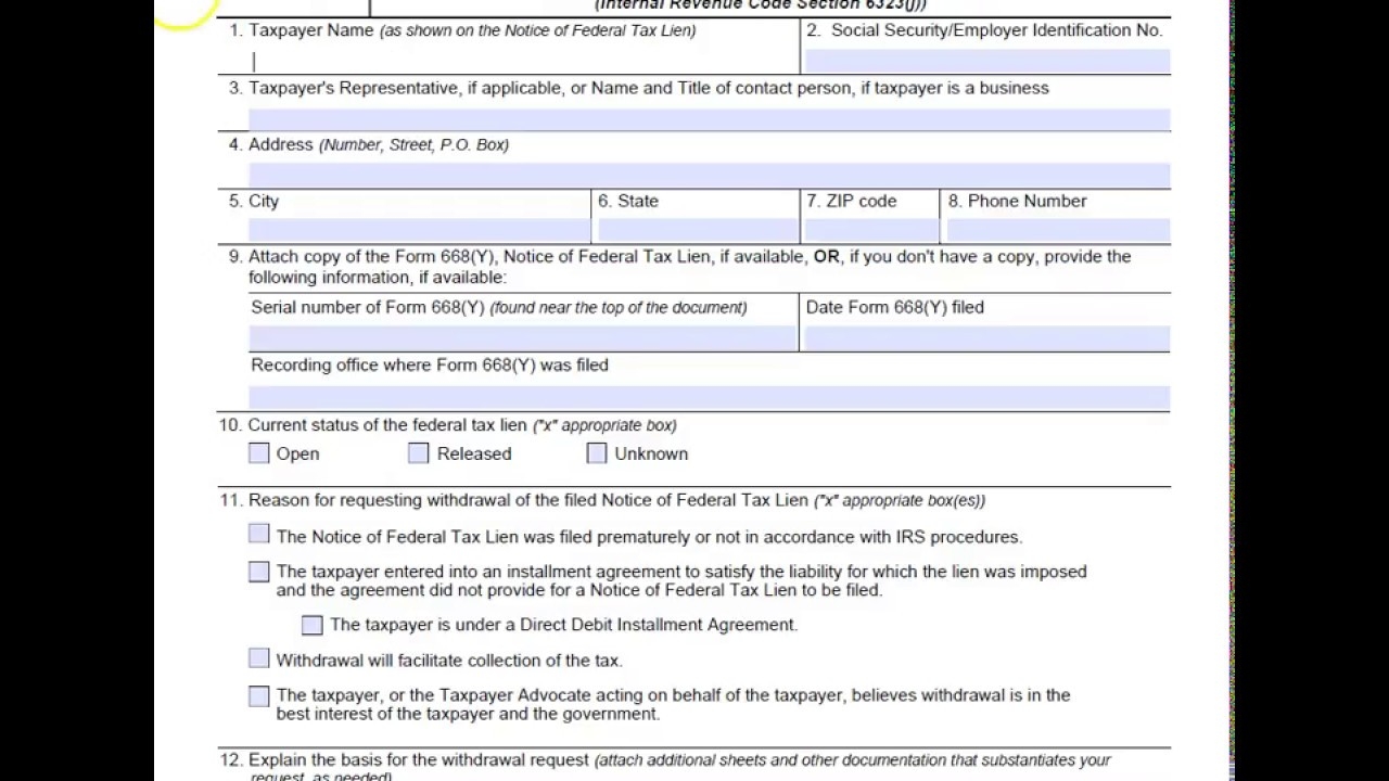 How To Complete IRS Form 12277 Application For Withdrawal