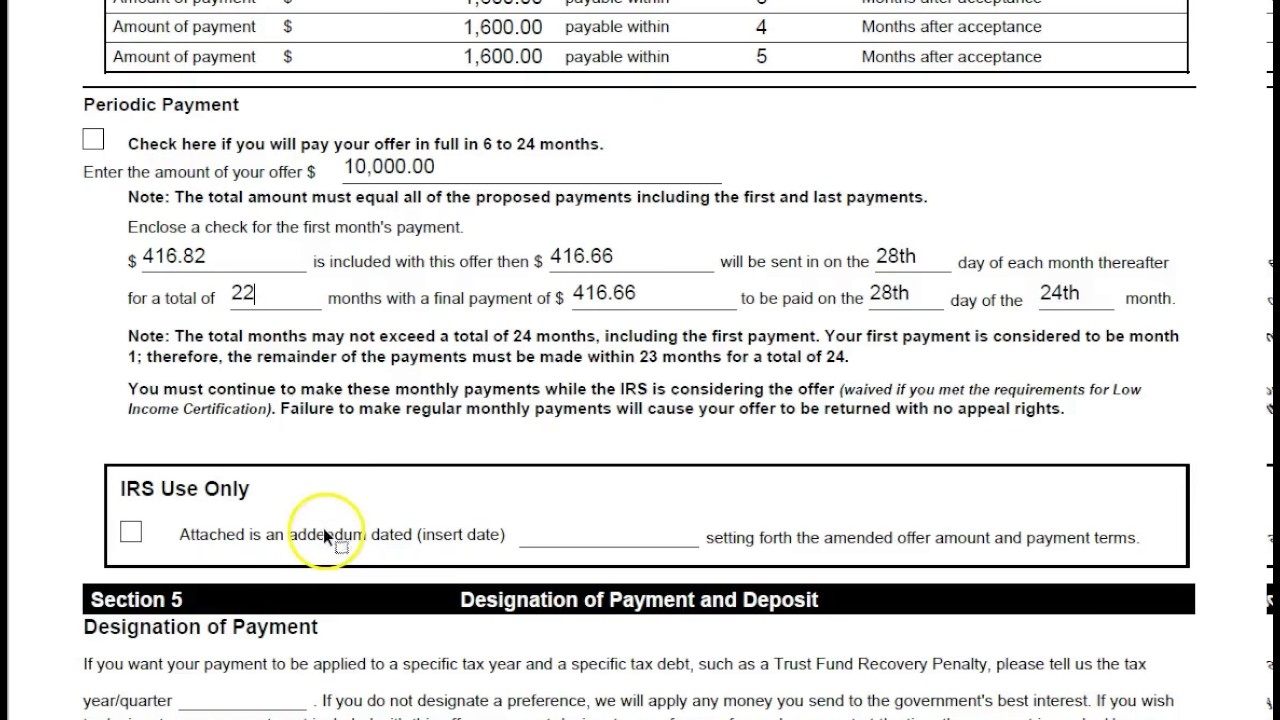 Irs Form Form 656