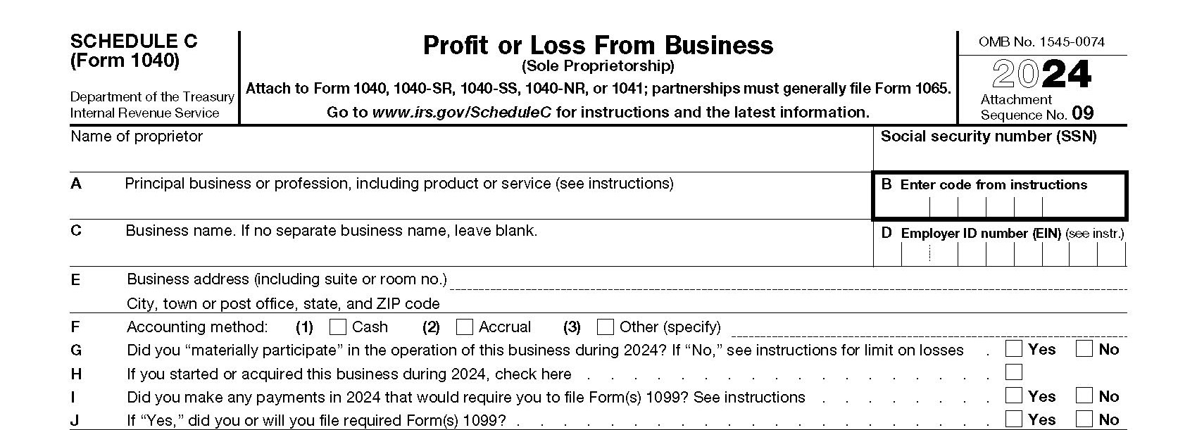 Irs 2022 Schedule C Form 1040