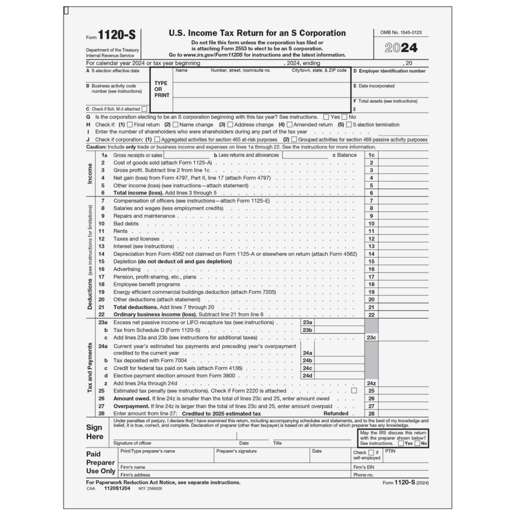Form 1120 H Instructions 2025