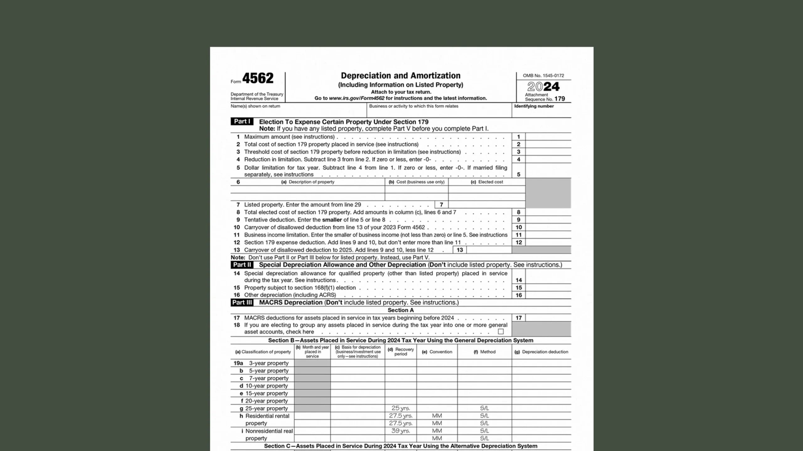 How To File IRS Form 4562 For Depreciation And Amortization Ambrook