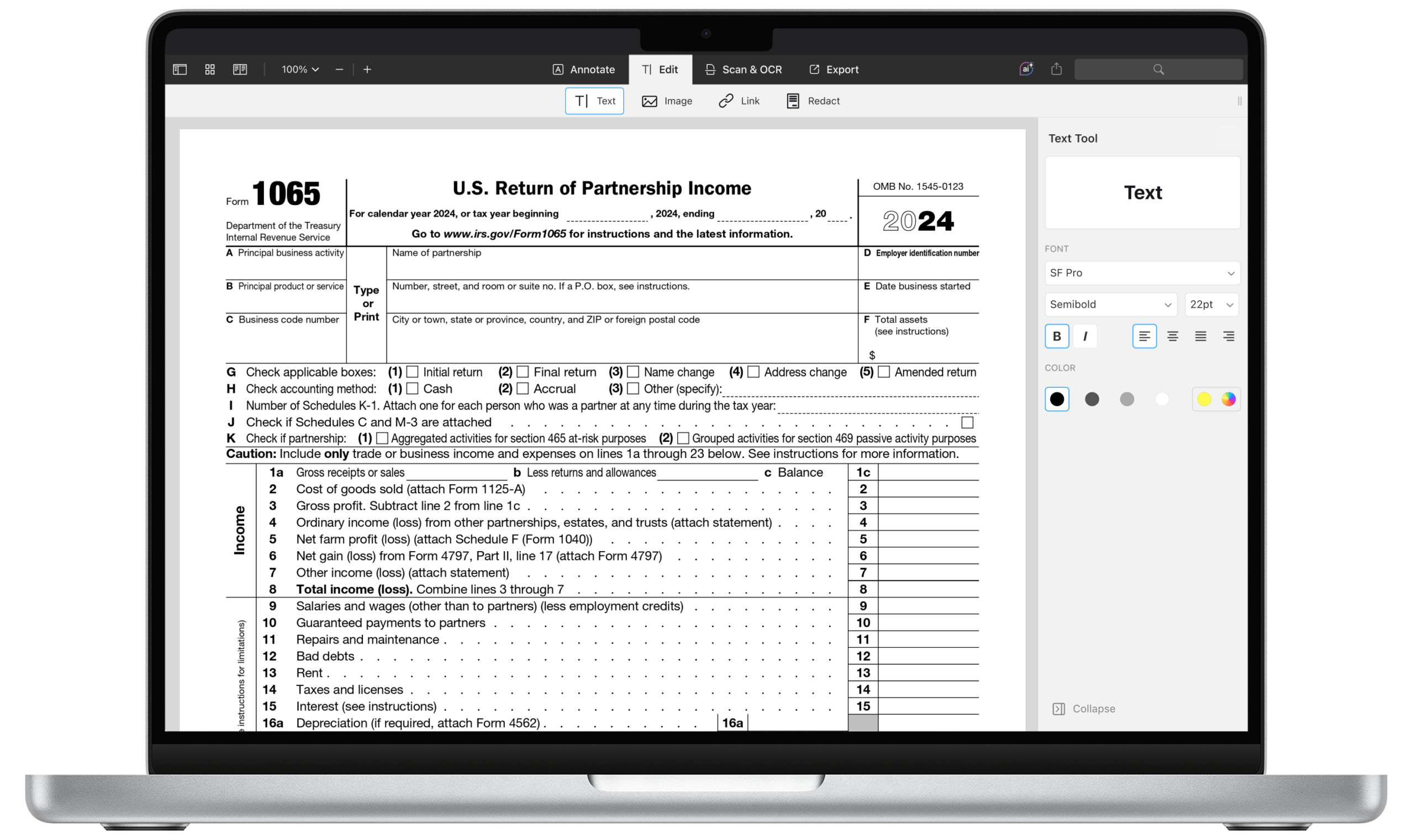 How To Fill Out IRS 1065 Form PDF 2024 2025 PDF Expert