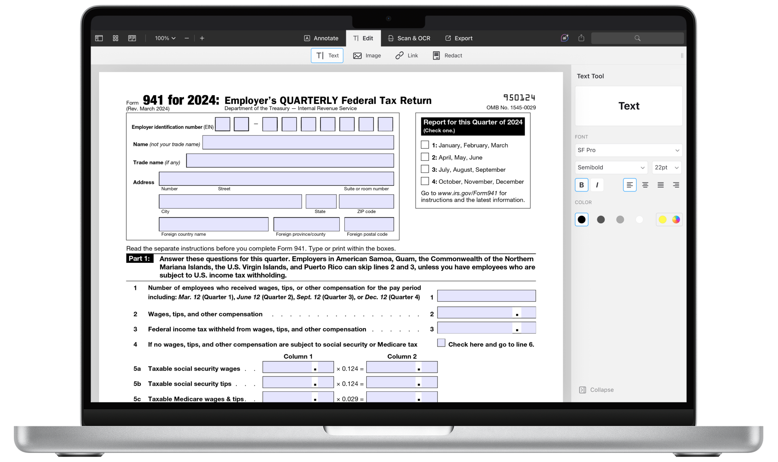 How To Fill Out IRS Form 941 2024 2025 PDF Expert